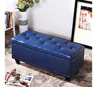 Banc de rangement moderne en similicuir avec extrémité de lit, repose-pieds multifonction pour chambre à coucher et salon, élégant nizer avec beaucoup d'espace