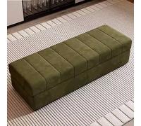 Banc de rangement moderne haut de gamme pour entrée et rangement de chaussures - Petit canapé élégant pour la maison - Vert - 100 cm - Design polyvalent pour entrée et salon