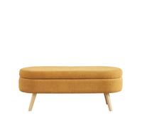 Banc de rangement moderne - Jaune - Revêtement en chenille - Dimensions 110x40x42 cm - Poids 12.3 kg