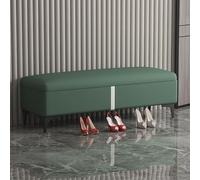 Banc De Rangement Moderne pour Chambre à Coucher, Banc D’extrémité De Lit en Similicuir, Banc Ottoman Rembourré avec Rangement, Banc D’appoint R, Green1, 120x40x40cm(47x16x16inch)