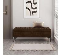 Banc de Rangement Moderne pour Chambre, d'essayage capitonné pour Salon, avec étagère à Chaussures pour Couloir(G,90cm/35.4in)