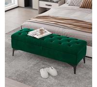 Banc de Rangement Moderne pour Chambre, d'essayage capitonné pour Salon, avec étagère à Chaussures pour Couloir(E,120cm/47.2in)