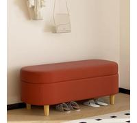 Banc De Rangement Moderne Pour Porche Et Couloir, Long Et Rembourré, Multifonction, Décoration D'intérieur, Rangement Rabattable(Red,100cm/40in)