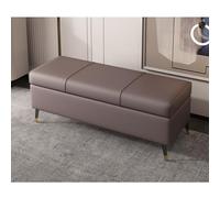 Banc de Rangement Moderne rembourré avec Couvercle, Long Ottoman pour Bout de lit, Banc à Chaussures pour entrée avec Rangement dissimulé, siège Repose-Pieds pour Salon(Dark Coffee,150x40x45cm)