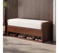Banc de rangement multifonction avec coussin, étagère à chaussures et tiroirs, solution de siège peu encombrante pour couloir, salon et porte d'entrée