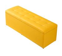 Banc de rangement multifonction avec siège, 60 cm, jaune, pour chambre, salon et café, parfait pour les entrées et les espaces commerciaux