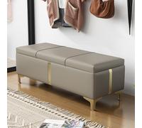 Banc de rangement multifonction gris capacité 150 kg Ottoman boîte de rangement cachée pour couloir coffre avec couvercle élégant maison nizer (taille : 40 x 80 cm)