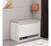 Banc de Rangement Multifonctionnel avec Siège Rembourré pour Entrée, Moderne Banc Rangement Chaussures pour Séjour, Buanderie & Chambre, Banc Long de Pied de Lit avec Coussin, Organisation Maison