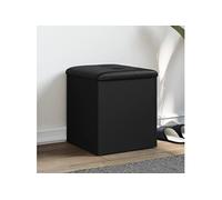 Vidaxl Banc De Rangement Noir 42x42x45 Cm Bois D'ingénierie Marron