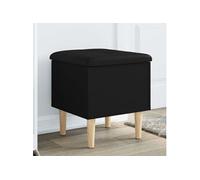 vidaXL Banc de Rangement, Coffre avec Couvercle, Banc à Chaussures avec Siège, Tabouret de Salon, Moderne, Noir 42x42x46 cm 835062