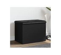 Vidaxl Banc De Rangement Noir 62x42x45 Cm Bois D'ingénierie Marron