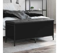 Banc de Rangement Organisateur Couloir Entrée Noir Bois d'Ingénierie vidaXL