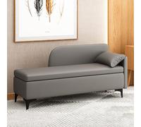 Banc de rangement ottoman avec dossier - Coussin éponge haute résilience, parfait pour les sièges de chambre ou l'utilisation au bout du lit