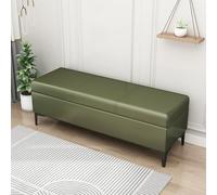 Banc de rangement ottoman avec revêtement en cuir synthétique pour chambre à coucher, entrée ou comme organisateur de jouets, supporte 136 kg