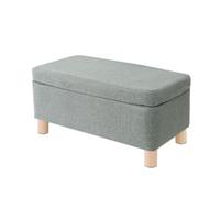 Banc de rangement ottoman avec siège rembourré, repose-pieds pliable, repose-pieds empilable rembourré pour salon ou chambre à coucher, canapé polyvalent avec couvercle et pieds