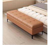 Banc de rangement ottoman, boîte de rangement rectangulaire en simili cuir, armoire cachée, repose-pieds de rangement supplémentaire, idéal pour organiser l'espace de vie
