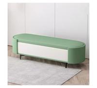 Banc de rangement ottoman en simili cuir - Design rectangulaire pour entrée et coffre de rangement - Parfait pour le salon