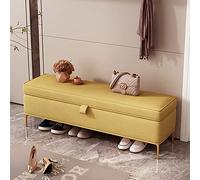 Banc de rangement ottoman en similicuir pour chambre à coucher, élégant et fonctionnel, meuble capitonné moderne