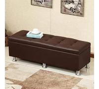 Banc de rangement ottoman, repose-pieds rembourré en similicuir, organiseur de chaussures moderne, coffre à jouets multifonction pour le salon