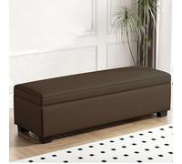 Banc de rangement ottomane capitonné avec un plus grand espace de rangement pour salon, chambre à coucher - Banc de rangement en bout de lit avec sièges