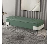 Banc de rangement, ottomane capitonnée en cuir synthétique avec grand espace de rangement, idéal pour le salon, l'entrée et la chambre à coucher