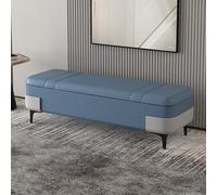Banc de rangement, ottomane capitonnée en cuir synthétique avec grand espace de rangement pour salon, entrée, chambre à coucher