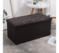 Banc de rangement pliable avec couvercle basculant, ottoman d'entrée pour chaussures et chambre à coucher, capacité de 110 l