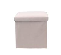 Banc de rangement pliable avec siège en mousse plus épaisse - Petit tabouret en daim pour le salon - Repose-pieds polyvalent et table basse - Design compact