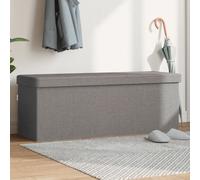 vidaXL Banc de Rangement Pliable Gris Clair Lin