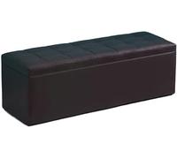 Banc de rangement pliable en simili cuir rectangulaire pour salon, chambre à coucher, salle d'essaiement, repose-pieds multifonction et boîte de rangement à chaussures