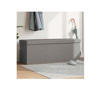 Banc de rangement pliable gris clair faux lin374905