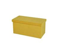 Urban Living - Banc de rangement pliable Kube en velours côtelé - Jaune Jaune