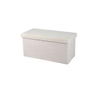 - Banc de rangement pliable Kube revêtement bouclette - Blanc crème - KUBE