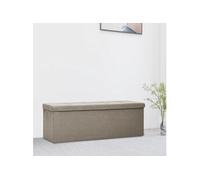 vidaXL Banc de rangement pliable Taupe Faux lin338797 Marron G