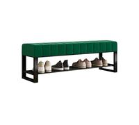 Banc de rangement polyvalent pour chambre à coucher, salon et entrée, supporte jusqu'à 136 kg, organiseur rembourré en tissu pour chaussures et plus encore