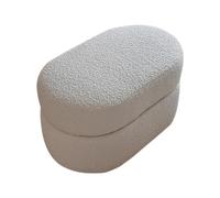Banc de Rangement pour Armoire à Chaussures, bancs de Rangement rembourrés Modernes avec Tissu Polaire d'agneau, Banc de Bout de lit, Tabouret de fenêtre Ovale, Repose-Pieds avec charnière d
