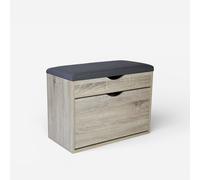 Banc de rangement pour chaussures avec coussin rembourré Aroka