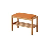 Banc de rangement pour chaussures, banc d'entrée en bois avec coussin, pouf confortable pour couloir