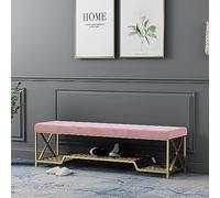 Banc de rangement pour chaussures d'entrée moderne avec coussin doux, cadre en métal robuste pour couloir et salon, organiseur élégant et fonctionnel, idéal pour la décoration de la maison