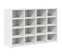 Banc de rangement pour chaussures - vidaXL - Blanc - Bois multicouche - 26,8 kg - Étagères intégrées - Autoportant