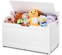 Banc de rangement pour enfants VEVOR Banc de rangement pour jouets, banc avec espace de rangement Coffre à jouets pour enfants, rangement de jouets, coffre à jouets avec couvercle rabattable et dossie