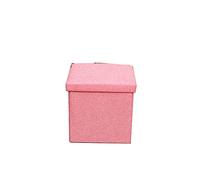 Banc de rangement pour salon, 30 x 30 x 30 cm, pouf en lin avec couvercle amovible, petit repose-pieds portable pour canapé, bureau, idéal pour les animaux domestiques et les dortoirs.