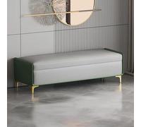 Banc de rangement rectangulaire moderne en cuir rembourré pour maison, entrée, couloir, salon, grand espace 180,1 x 40 x 40 cm (G)