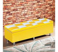 Banc de rangement rectangulaire moderne tapissé en similicuir ottomane étagère à chaussures multifonction pour salon et chambre à coucher repose-pieds et nizer élégants.