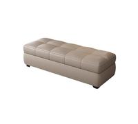 Banc de rangement rectangulaire pour chambre à coucher et salon, extra long, pieds courts pour un soutien stable