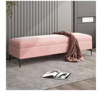 Banc de rangement rectangulaire rembourré en velours luxueux avec espace de rangement spacieux pour salon Design élégant 61 x 40,6 x 40,6 cm Parfait pour la décoration et la décoration de la maison
