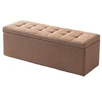 Banc de rangement rectangulaire rembourré polyvalent en tissu ottomane pour la maison, l'entrée, le salon et les solutions de magasin de vêtements