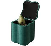 Banc de rangement rembourré avec couvercle amovible, tissu velours, repose-pieds mobile pour salon, chambre à coucher et entrée