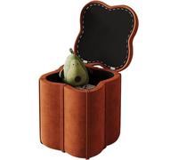 Banc de rangement rembourré avec couvercle amovible, tissu velours, repose-pieds mobile pour salon, chambre à coucher et entrée