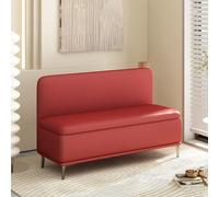 Banc de rangement rembourré avec dossier, cadre en bois massif, tabouret à langer confortable pour le salon, l'entrée et les espaces commerciaux, rembourrage en éponge pour un confort amélioré